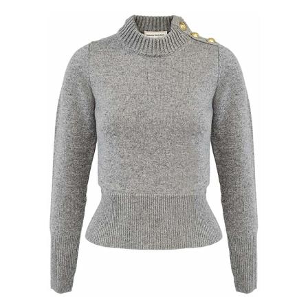 Alexander McQueen, Pullover Grijs, Dames, Maat:S