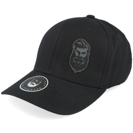 Bearded Man - Svart flexfit Keps - Tough Beard Wooly Combed Black Flexfit @ Hatstore