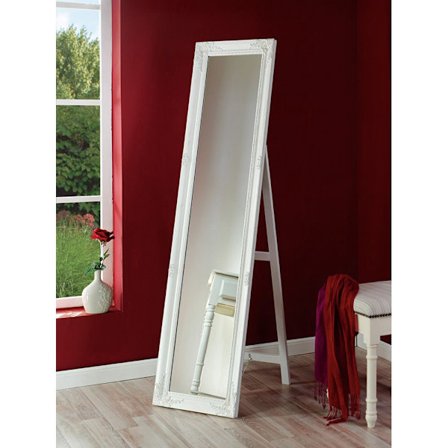 Romantisk Spejl Stående Hvid Antik 50X4,5X160Cm