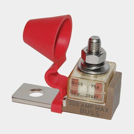 Portafusibile Blue Sea Systems MRBF Terminal Fuse Block, per 1 fusibile a blocco, M8 + M10, 58 V DC, 30 - 300 A