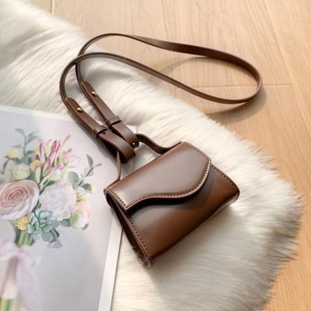 Enkel skulderveske Crossbody-veske BRUN