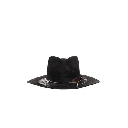 Nick Fouquet Hats Sort, Herre Accessories, Størrelse: 56 CM