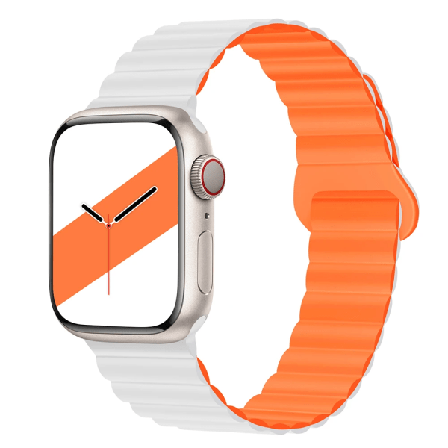 Silikonrem För Apple Watch Ultra 49mm 8 7 45mm 41mm Magnetisk sugarmband för iwatch 6 5 4 3 SE 44mm 40mm 42mm Color 1