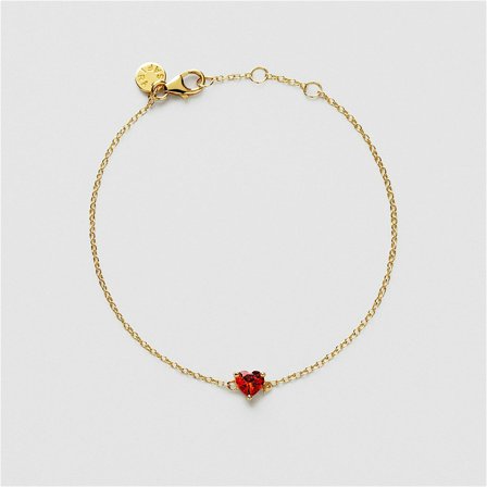 Red Heart Armband - 18K VERGOLDETES STERLINGSILBER
