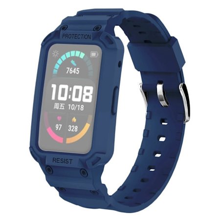 Huawei Watch Fit / Honor Watch ES skyddsfodral med klockarmband - Midnattsblå