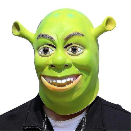 Latexmaske eller handsker til Shrek Cosplay, Halloween Kostume Cosplay Maske Mask