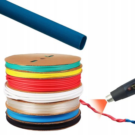 Blå Krympslang 3Mm 1M – Självslocknande | Krympförhållande 2:1 | för Isolering och Skydd av Kablar