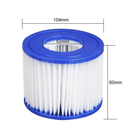 8 stk Lay Z Spa filterpatroner Størrelse VI 58323 Bestway