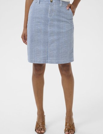 Cream Crberta Twill Skirt - Blue - 40