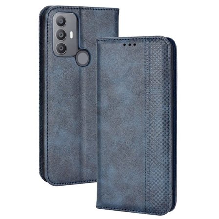 Bofink Vintage läder TCL 30 SE / TCL 30E / TCL 306 / TCL 305 / Sharp Aquos V6 / Sharp Aquos V6 Plus fodral - Blå