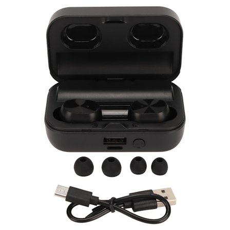 Bluetooth-hörlurar Stereo LED-display Trådlösa hörlurar med laddningsfodral för telefon Sport Löpning