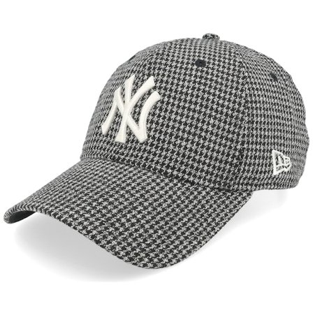 New Era - MLB Schwarz unconstructed Cap - New York Yankees Houndstooth 9TWENTY Black Dat Cap / Unstructured @ Hatstore