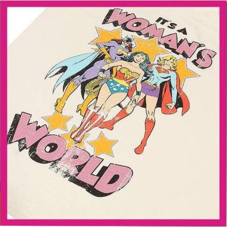 Dc Comics Dam/ladies It ́s A Woman ́s World Boyfriend T-shirt