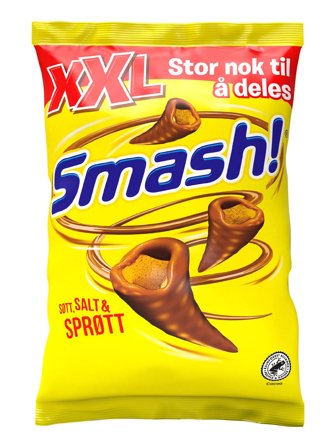 Smash! XXL corn snacks with chocolate coating 0.35kg
