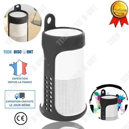 Skyddsväska högtalare - LUNAVO - Dr. Bose Soundlink Revolve - Stötresistent - Silikon - Svart