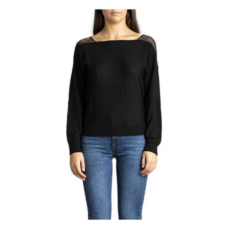 Patrizia Pepe, Knitwear Zwart, Dames, Maat:M