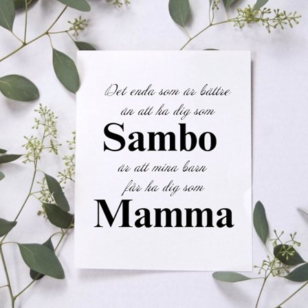 Poster Sambo - Mamma A4 poster