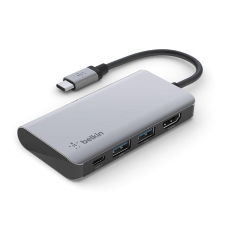 Belkin CONNECT 4-in-1 multiport hubadapter - USB-C - HDMI
