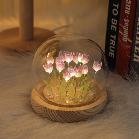 DIY Ros- och Tulpanblomster Havsmaterialpaket Nattlampa