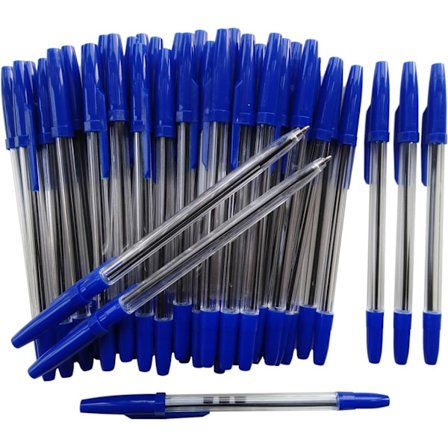 50 kulspetspennor, 1,0 mm mediumspets, smidig skrift, lämplig för kontor, skolor och hotell.