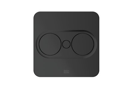 Rutab 946.101 Stikkontakt firkantet, avtakbart lokk Matt svart, Strømbrytere & vegguttak