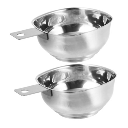 Rustfrit stål køkkentragtsæt 2 stk bredmundet tragt til væsker krydderier bageingredienser nem hældning holdbar rustfri sølv