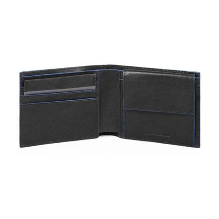 Piquadro Card Holder Sort, Herre Punge og Kortholder, Størrelse: ONE Size