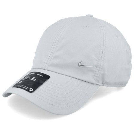 Nike - Dri-fit Club Light Smoke Grey/Met Silver Dad Cap Unconstructed Grey Cap - @ Hatstore