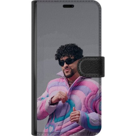 Kompatibelt Lommeboketui til Xiaomi 15 Fargerik illustrasjon av et trist hjerte på stranden med palmer, delfiner og solnedgang i retro kunststil