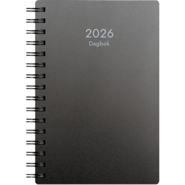 Spiralbundet dagbok plast 2026