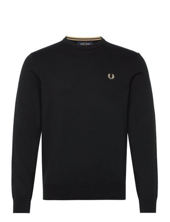 Fred Perry Classic C/N Jumper - Black - XXL