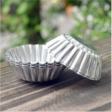 100 Aluminiumsformer til terter, gjenbrukbare former til baking og steking