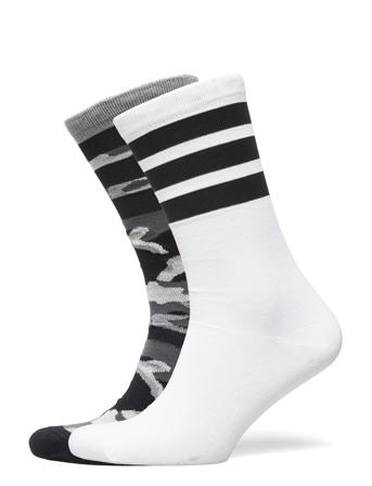 Camo Crew 2Pp Underwear Socks Regular Socks Hvid Adidas Originals