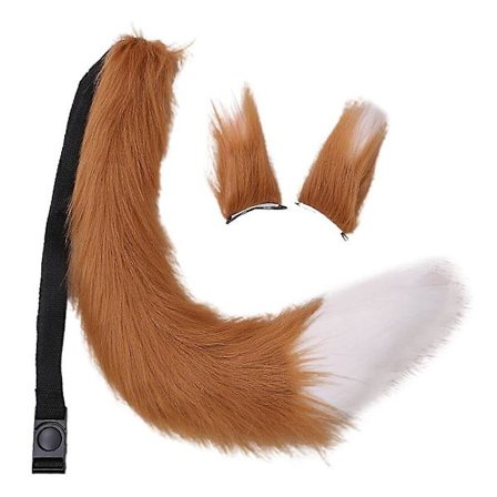 sysy Wolf Fox Eläimen Korvat Häntä Setti Wolf Korvat Häntä Puku Fox korvat hiusleike häntä setti Joulu deco