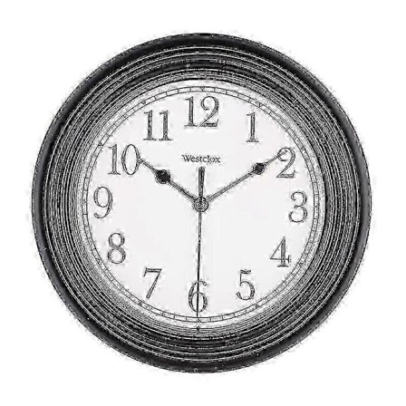 Stille veggklokke Kjøkken 9 tommer Retro Ikke-tikkende Dekorativ Soverom Kontor Veggklokke