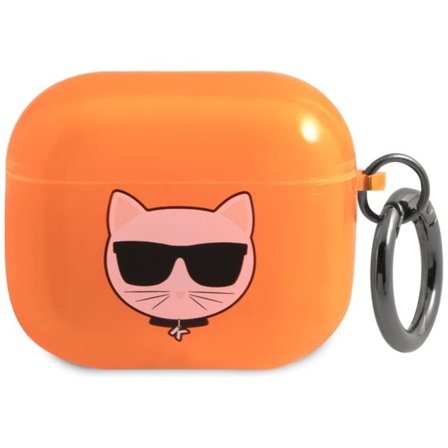 Karl Lagerfeld Choupette-etui til AirPods 3 - orange