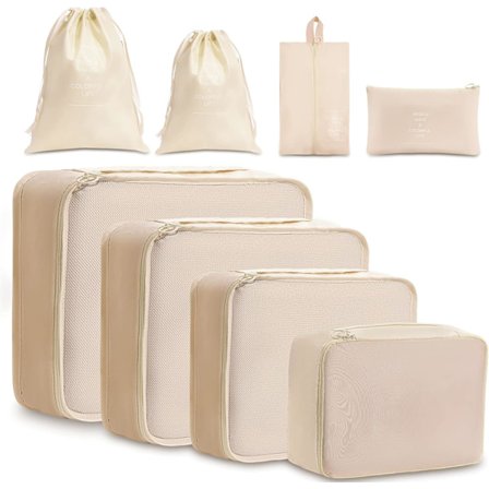 Pakke Cubes, 8 Sæt Rejse Opbevaringsposer Kuffer Organiser