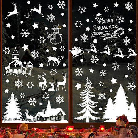 Julepynt Klistermærke Julevinduesklistermærker