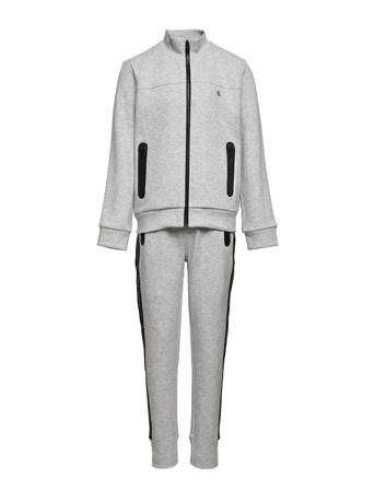 Logo Tape Zip Through Set Grey Calvin Klein