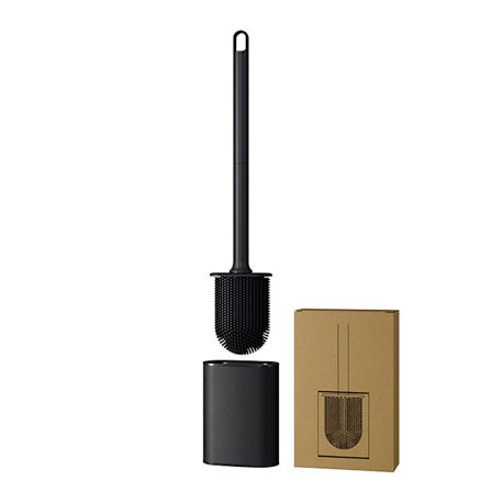 WC-harja ja pidike -setti, WC-harja, syväpuhdistavat silikonivessaharjat, TPR-joustava WC-harjapää