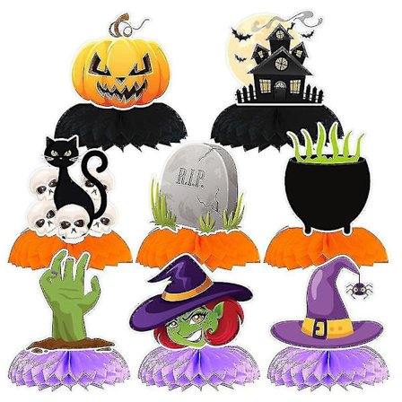 Papper Halloween-prydnader, Klassiska Trick-or-treating Roliga Halloween-set