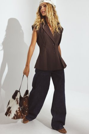 NA-KD Mid Waist Baggy Jeans - Baggy Jeans - Blå - EU 32