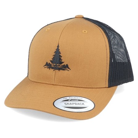 Hunter - Brun trucker Caps - Pinetree Retro Caramel/Black Trucker @ Hatstore