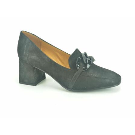 Caprice, Zwart nubuc Moccassin DH. 5cm Zwart, Dames, Maat:36 EU