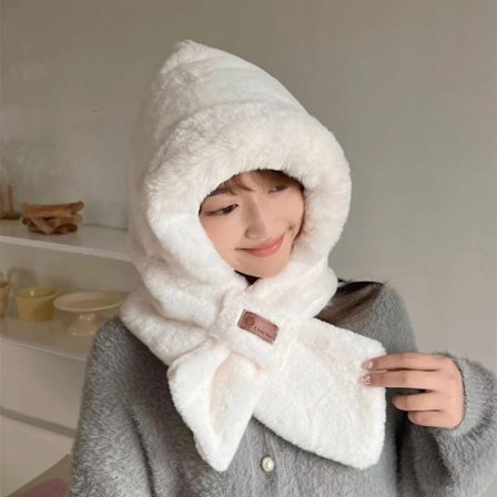 Plysch sammetsmössa Cap VIT 1 1