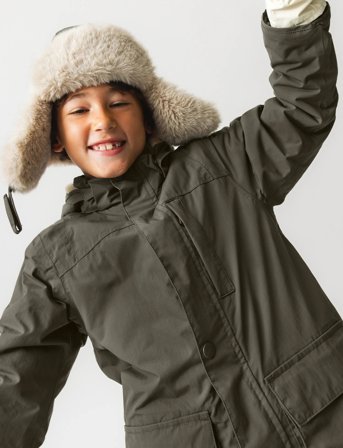 MINI A TURE Matkastorio Fleece Lined Winter Jacket. Grs - Khaki green - 134