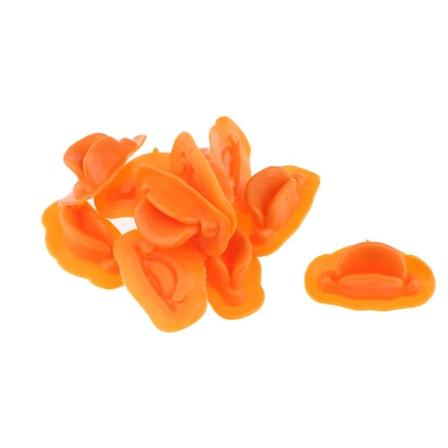 10 orange ankmunnar för diverse leksaksersättning 46x27mm