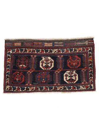 Afshar/Sirjan Rug 55X105 Black/Dark Red Wool