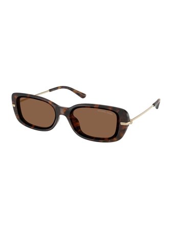 Michael Kors Women's sunglasses with a frame made of injected in dark tortoise and plastic lenses in dark brown solid