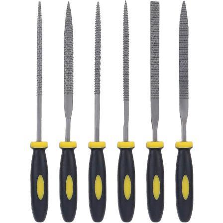 Set Med 6 Tränålsfilar Och Raspar Med Mjukt Gummerade